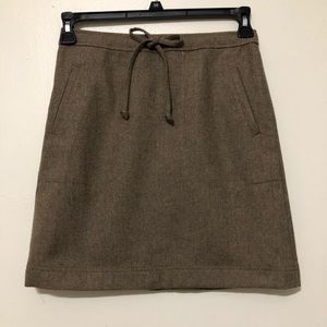 Loft Herringbone Wool Skirt